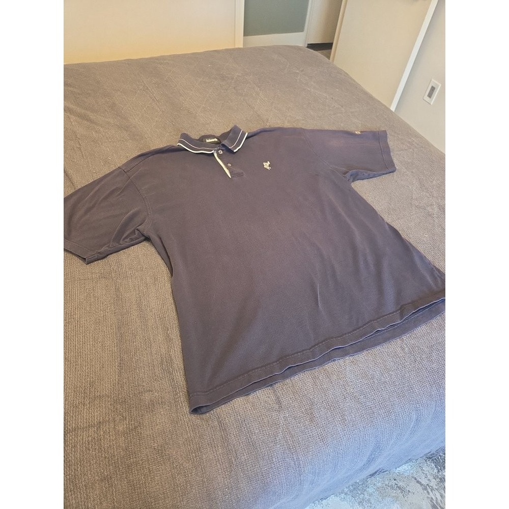 Ashworth Golf Polo Shirt Mens XL Blue‎ Short Sleeve Cotton Vintage Graphic Logo